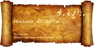 Abelesz Ádám névjegykártya